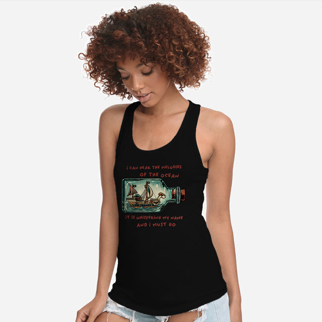 Pirate Ship In A Bottle-Womens-Racerback-Tank-glitchygorilla