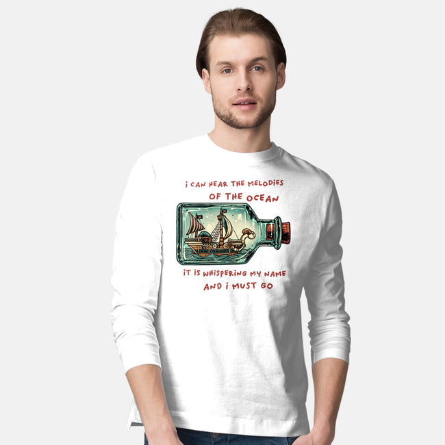 Pirate Ship In A Bottle-Mens-Long Sleeved-Tee-glitchygorilla