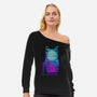 Nostalgia Black Cat-Womens-Off Shoulder-Sweatshirt-Donnie