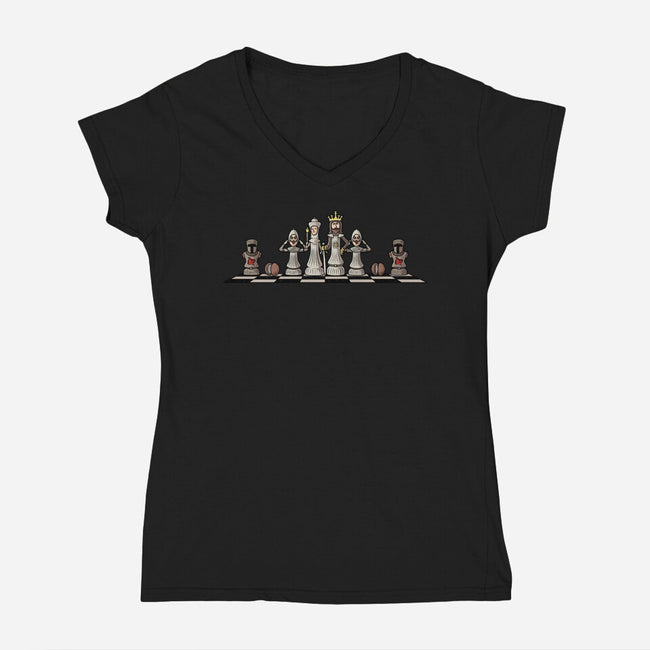 Grail Of Chess-Womens-V-Neck-Tee-erion_designs