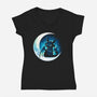 Dragon Moon Star-Womens-V-Neck-Tee-Vallina84