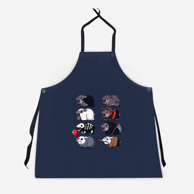 Scary Hippo-Unisex-Kitchen-Apron-Vallina84