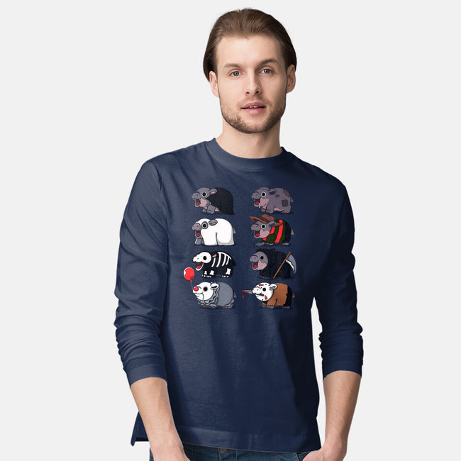 Scary Hippo-Mens-Long Sleeved-Tee-Vallina84