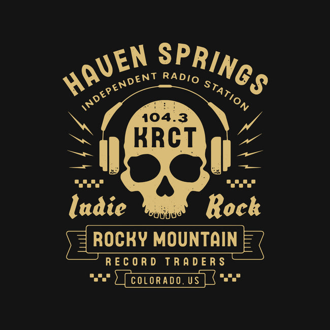 Haven Springs Radio Emblem-Womens-V-Neck-Tee-LAGELANTEE