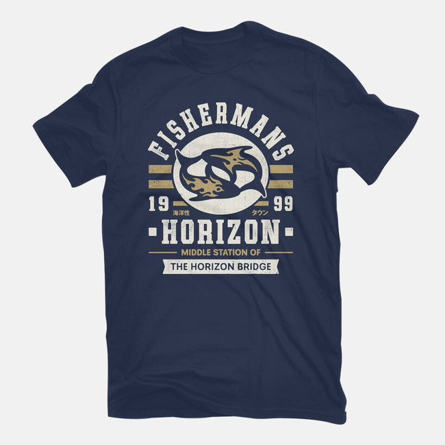 Fishermans Horizon Crest-Mens-Heavyweight-Tee-LAGELANTEE