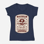 Immersive Mental World Coffee Crest-Womens-V-Neck-Tee-LAGELANTEE