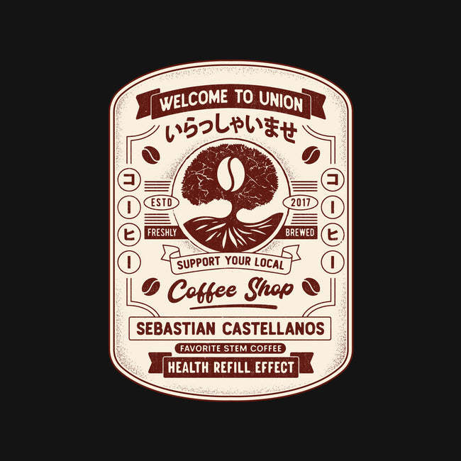 Immersive Mental World Coffee Crest-Womens-V-Neck-Tee-LAGELANTEE