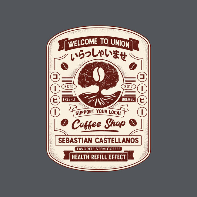 Immersive Mental World Coffee Crest-Womens-Fitted-Tee-LAGELANTEE