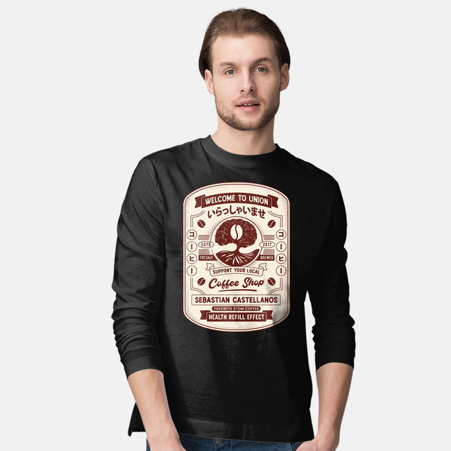 Immersive Mental World Coffee Crest-Mens-Long Sleeved-Tee-LAGELANTEE