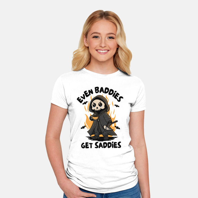 Even Baddies Get Saddies-Womens-Fitted-Tee-Trendlory