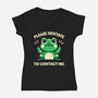 Please Hesitate To Contact Me-Womens-V-Neck-Tee-BridgeWalker