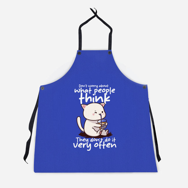 Don't Worry What People Think-Unisex-Kitchen-Apron-fanfabio