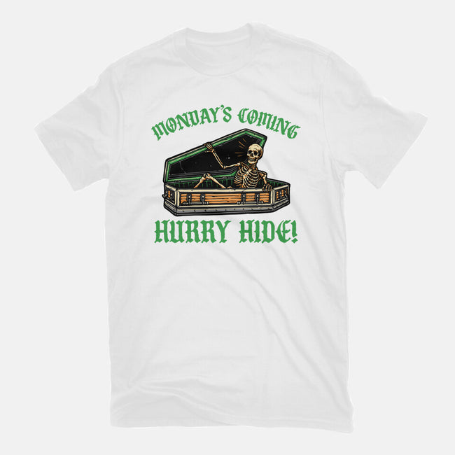 Monday’s Coming-Womens-Fitted-Tee-glitchygorilla