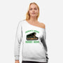 Monday’s Coming-Womens-Off Shoulder-Sweatshirt-glitchygorilla