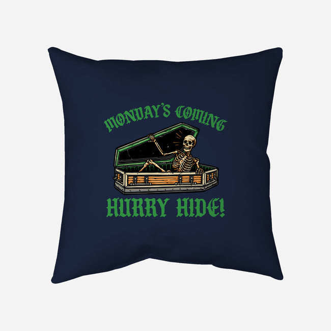 Monday’s Coming-None-Removable Cover w Insert-Throw Pillow-glitchygorilla