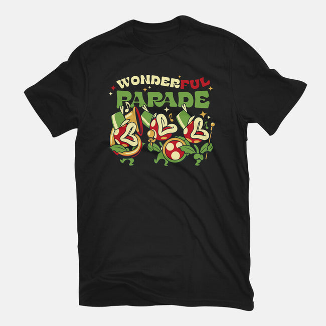 Piranha Plant Parade-Mens-Heavyweight-Tee-tobefonseca