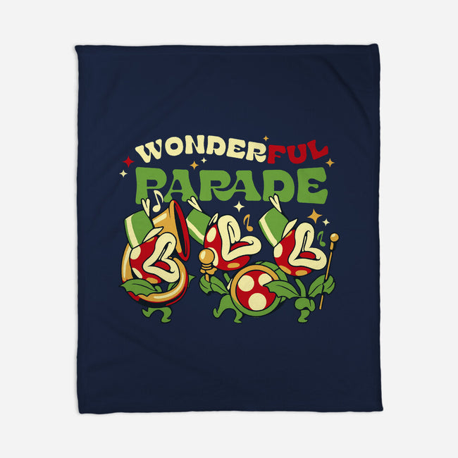 Piranha Plant Parade-None-Fleece-Blanket-tobefonseca