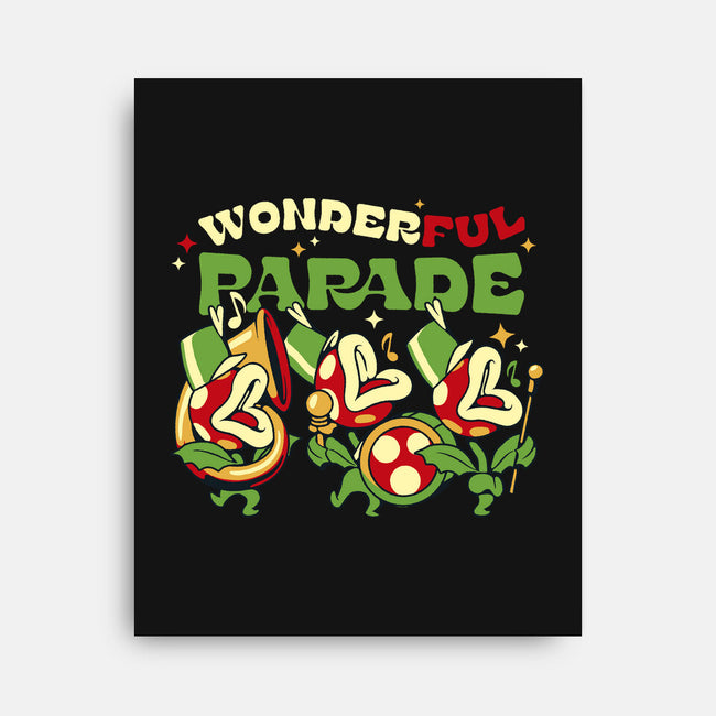 Piranha Plant Parade-None-Stretched-Canvas-tobefonseca