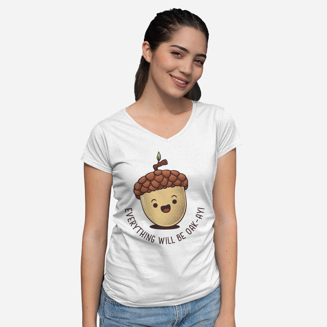 Oak-Ay Kawaii Seed-Womens-V-Neck-Tee-tobefonseca