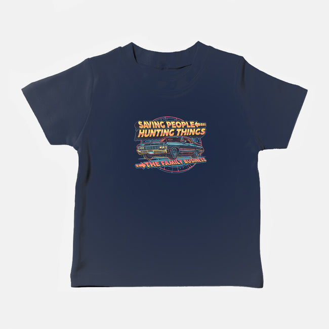 Family Business Vehicle-Baby-Basic-Tee-glitchygorilla