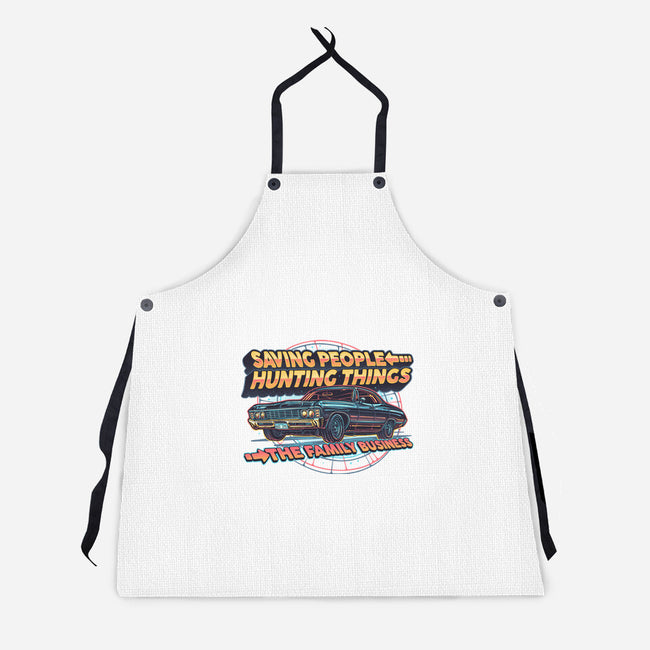 Family Business Vehicle-Unisex-Kitchen-Apron-glitchygorilla