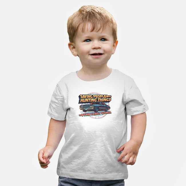 Family Business Vehicle-Baby-Basic-Tee-glitchygorilla