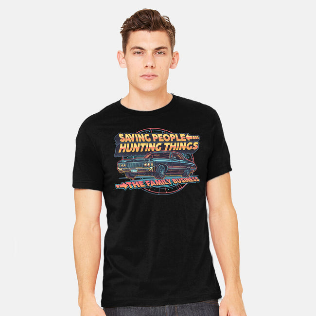 Family Business Vehicle-Mens-Heavyweight-Tee-glitchygorilla