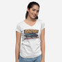 Family Business Vehicle-Womens-V-Neck-Tee-glitchygorilla