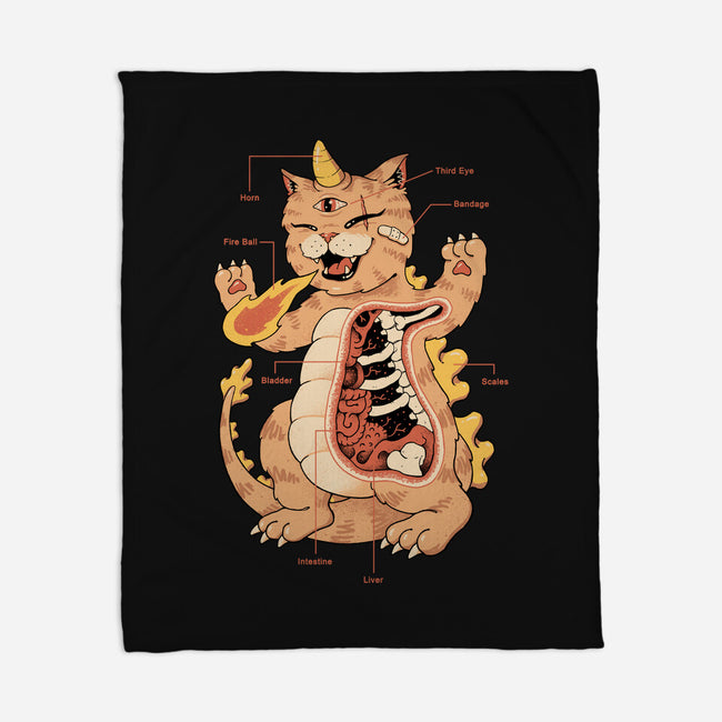 X-Ray Kaiju Meowster-None-Fleece-Blanket-vp021