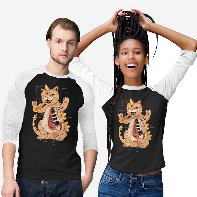 X-Ray Kaiju Meowster-Unisex-Baseball-Tee-vp021