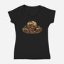 Pirate Hat-Womens-V-Neck-Tee-glitchygorilla