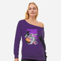 Megatron Toast Crunch-Womens-Off Shoulder-Sweatshirt-Ozzy Fernandez