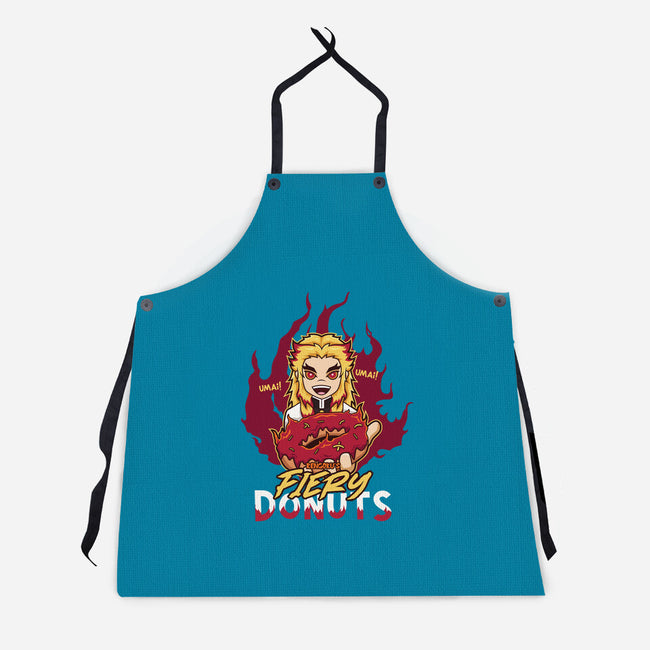 Rengoku's Fiery Donuts-Unisex-Kitchen-Apron-janlangpoako