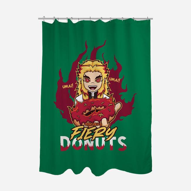 Rengoku's Fiery Donuts-None-Polyester-Shower Curtain-janlangpoako