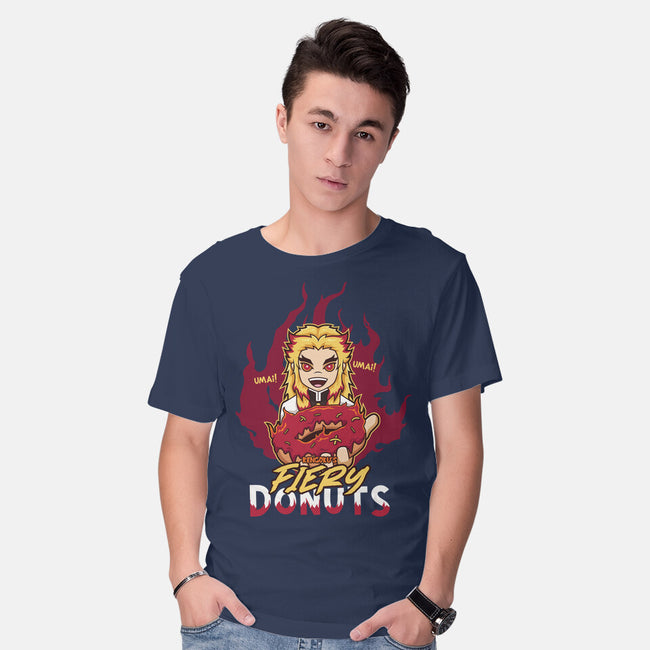 Rengoku's Fiery Donuts-Mens-Basic-Tee-janlangpoako