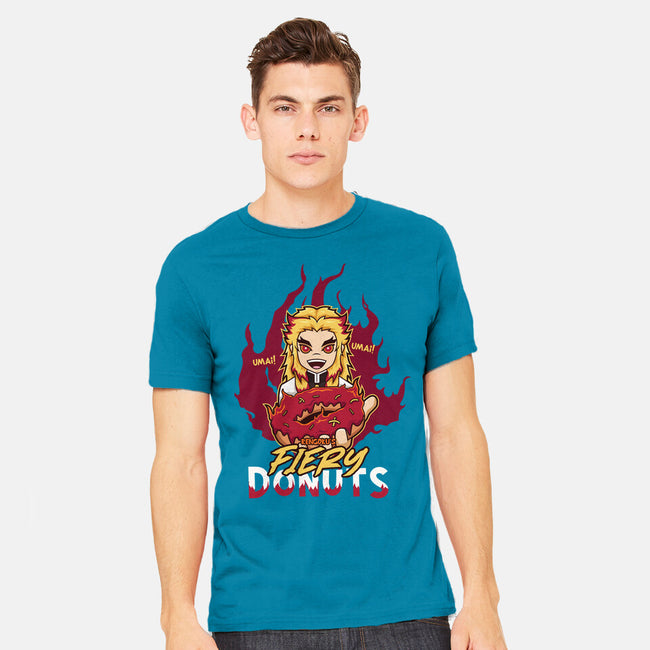 Rengoku's Fiery Donuts-Mens-Heavyweight-Tee-janlangpoako