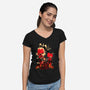 The Hellova Employees-Womens-V-Neck-Tee-hypertwenty