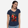 The Hellova Employees-Womens-V-Neck-Tee-hypertwenty