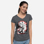 The Receptionist Loonie-Womens-V-Neck-Tee-hypertwenty