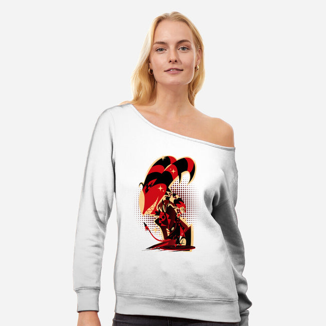 The Boss Blitzo-Womens-Off Shoulder-Sweatshirt-hypertwenty