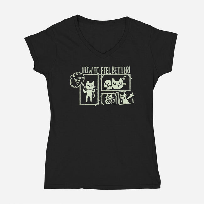 How To Feel Better-Womens-V-Neck-Tee-Estudio Horta