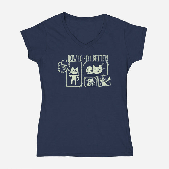 How To Feel Better-Womens-V-Neck-Tee-Estudio Horta