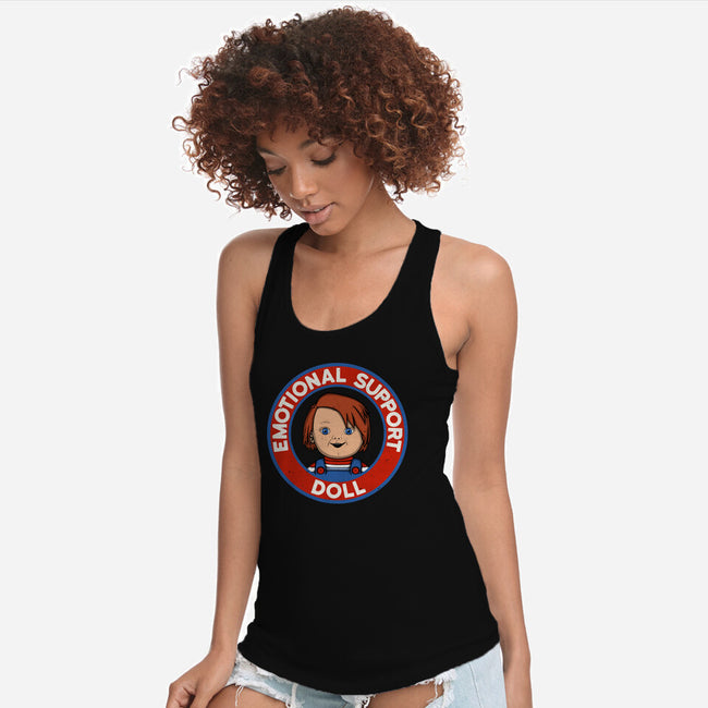 Emotional Support Doll-Womens-Racerback-Tank-Melonseta