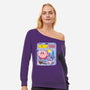 Action Figure-Womens-Off Shoulder-Sweatshirt-D0pp3l94n63r