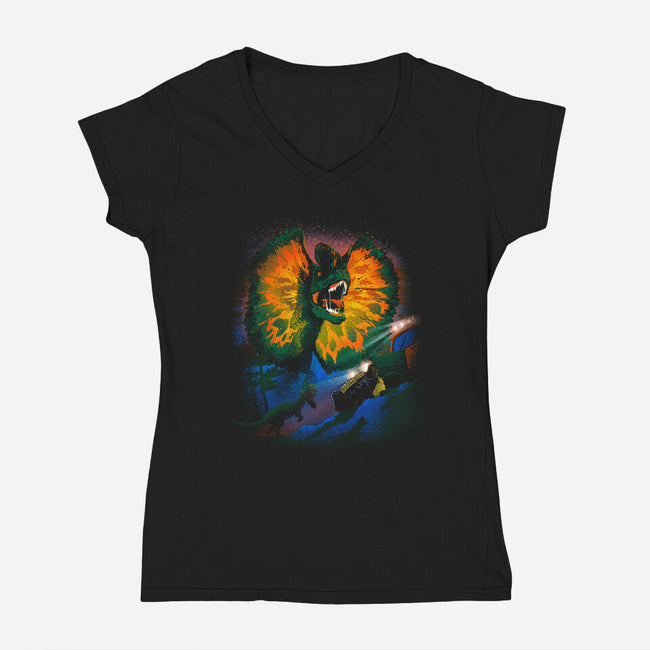 Look At The Stick-Womens-V-Neck-Tee-Donnie