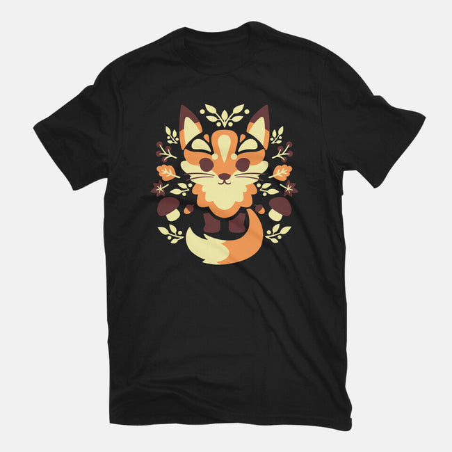 Autumn Fox Symmetry-Mens-Heavyweight-Tee-NemiMakeit