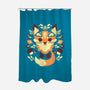 Autumn Fox Symmetry-None-Polyester-Shower Curtain-NemiMakeit