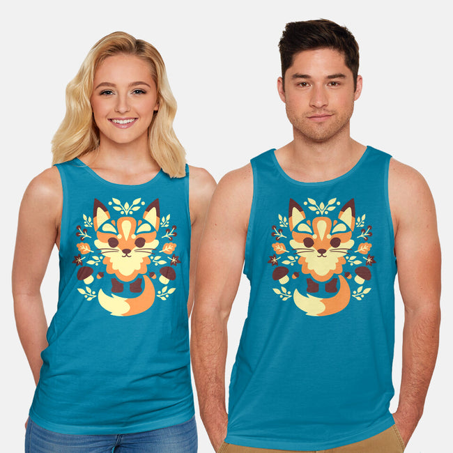 Autumn Fox Symmetry-Unisex-Basic-Tank-NemiMakeit