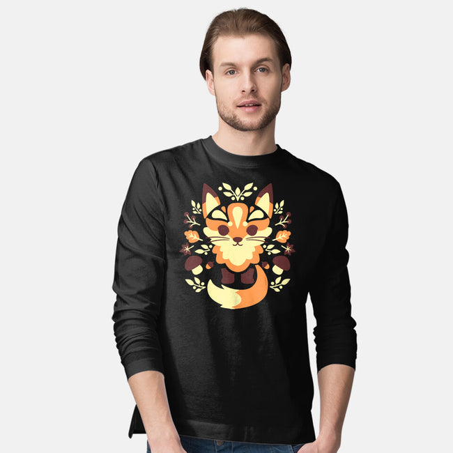 Autumn Fox Symmetry-Mens-Long Sleeved-Tee-NemiMakeit