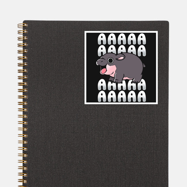 Screaming Hippo-None-Glossy-Sticker-Vallina84